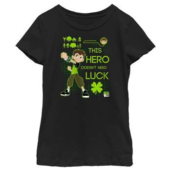 Girl's Ben 10 Doesn't Need Luck T-Shirt