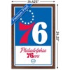 Trends International NBA Philadelphia 76ers - Logo 21 Framed Wall Poster Prints - 3 of 4