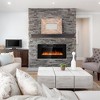 Costway 36''  Indoor Electric Fireplace Recessed Ultra Thin  Heater w/ Multicolor Flame - 2 of 4
