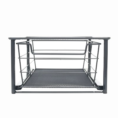 LunaLulinlk Small Stackable Slide-Out Drawer Organizer, Black