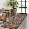 Machine Washable 2x6 Runner Rug Stain-Resistant Hallway Runner with Non Slip Low Profile Kitchen Doorway Bedside Carpet for Mat Laundry Brick Red - 2 of 4