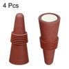 Unique Bargains Silicone Unbreakable Reusable Beverage Wine Caps 4 Pcs - 3 of 3