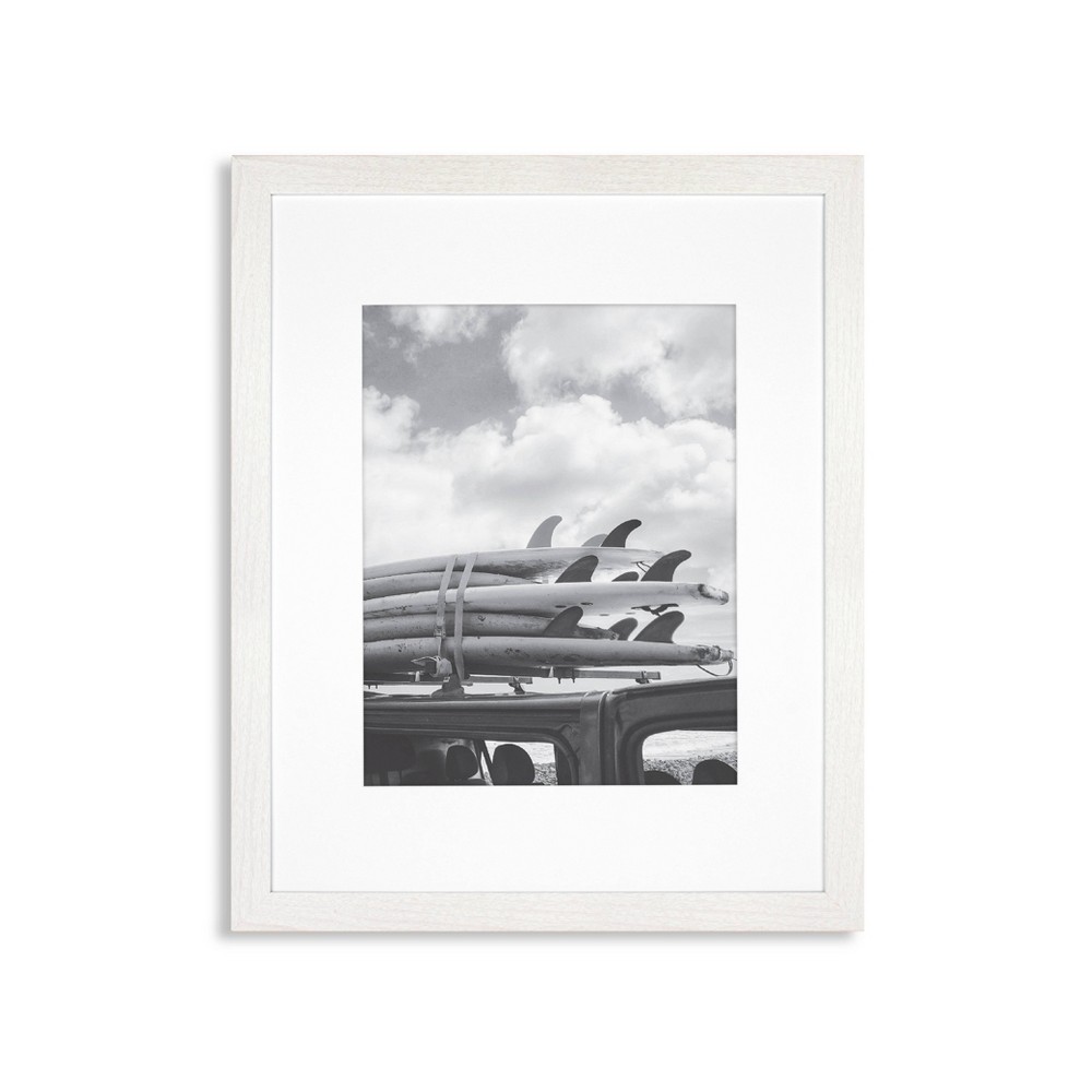 Photos - Photo Frame / Album Master & Co. 16"x20" Matted to 11"x14" Echo Point Picture Frame White Woodgrain