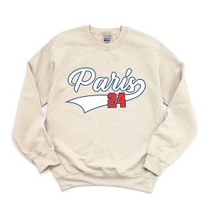 Simply Sage Market Women's Graphic Sweatshirt Paris 24 Cursive - 1 of 4