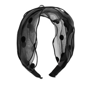 Unique Bargains Women's Fashion Polka Dot Wide Headbands 1 Pc - 1 of 4