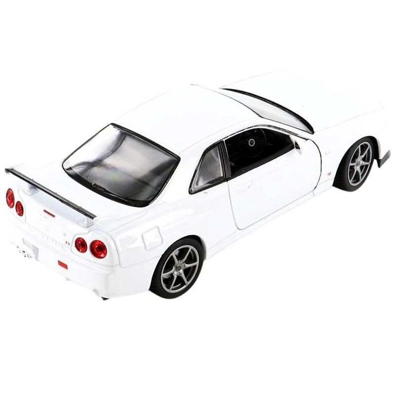 Nissan Skyline GT-R (R34) RHD (Right Hand Drive) White "NEX Models" 1/24 Diecast Model Car by Welly, 3 of 4