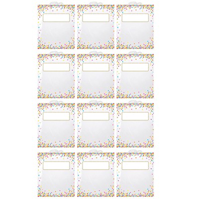 Ashley Productions® Hanging Confetti Pattern Storage/Book Bag, 10.5" x 12.5", Pack of 12