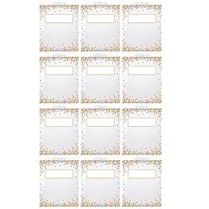Ashley Productions® Hanging Confetti Pattern Storage/Book Bag, 10.5" x 12.5", Pack of 12 - 1 of 2
