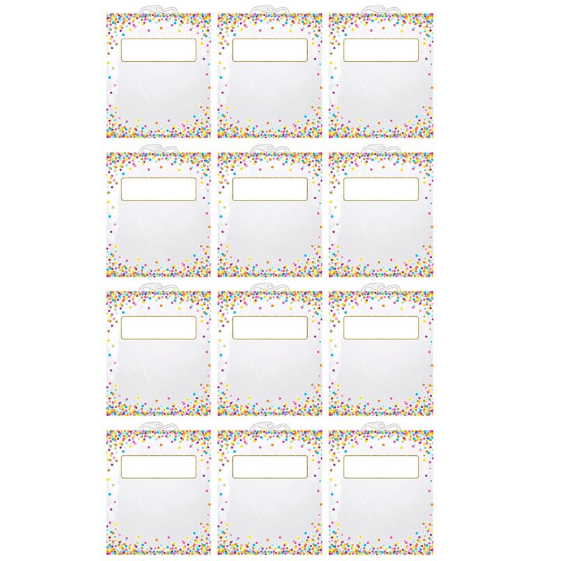 Ashley Productions® Hanging Confetti Pattern Storage/Book Bag, 10.5" x 12.5", Pack of 12, 1 of 3