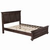 Merax Traditional Town and Country Style Pinewood Queen Bed with Decorative Fretwork and Grooved Panels - 4 of 4