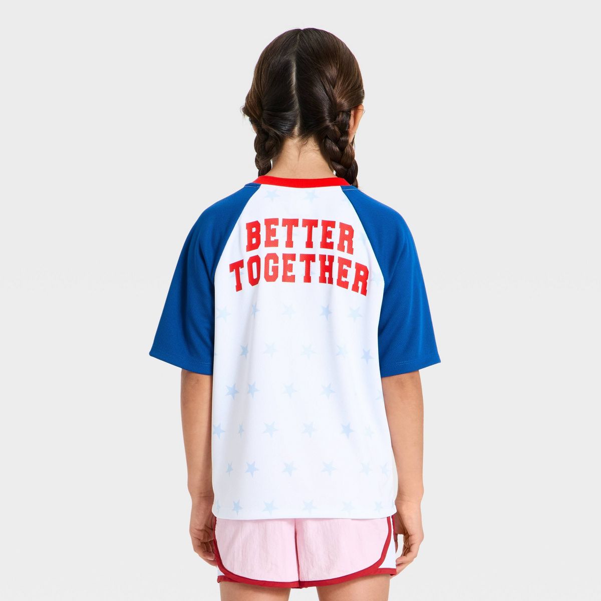 Girls' Hello Kitty and Friends 'Better Together' Short Sleeve Soccer Jersey - Blue - thumbnail 3