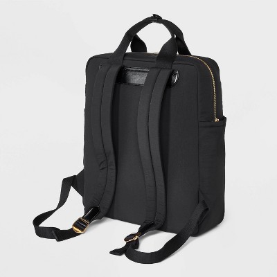 Рюкзаки Universal Thread Square Backpack - Universal Thread™ Black: Recycled Nylon, Fits 14" Laptop, College, Double Handle, 33.5" Strap Length — фото 3