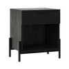 NicBex Modern Fluted-Drawer Nightstand,Bedside Tables with Open Cubby for Bedroom,Living Room - 4 of 4