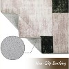 Washable Geometric Area Rug, Non-Slip Low Pile Carpet for Bedroom Living Room Dining Room, Soft Throw Mat for Kitchen Nursery - 4 of 4