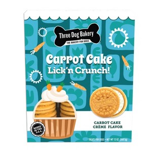 Three Dog Bakery Lick'n Crunch Cookie Carrot and Vanilla Flavor Crunchy Dog Treats - 13oz - 1 of 4