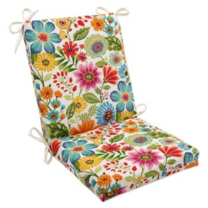 Gregoire Prima Squared Corners Outdoor Chair Cushion Blue - Pillow Perfect - 1 of 4