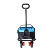CAVINAS Large Capacity Folding Wagon Cart, Shopping Cart with 600D Oxford Fabric, Utility Cart for Camping, Shopping - 2 of 4