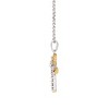 GILDED 1/4 CTTW Natural Diamond Twist Cross Pendant Necklace in 14KT Yellow Gold Plated or 925 Sterling Silver, 18" Chain - 3 of 4