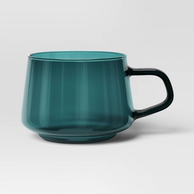 15oz Glass Stacking Mug Green - Threshold™