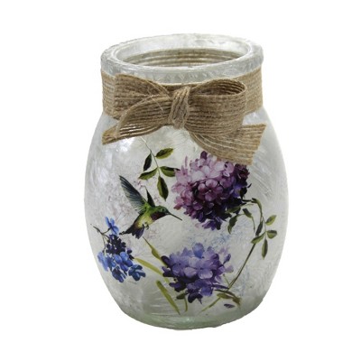 Stony Creek 3.75 In Hydrangea Hummingbird Sm Jar Pre-Lit  Spring Novelty Sculpture Lights