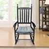 Syemin Wooden Rocking Chair, Porch Rocker Accent Chairs, High Back Garden Seat For Indoor Outdoor, Black, 32.9"*24.5"*42.25" - 3 of 4