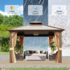 EROMMY Aluminum Patio Gazebo, Hardtop Gazebo With Galvanized Steel Roof And Aluminum Frame - 3 of 4