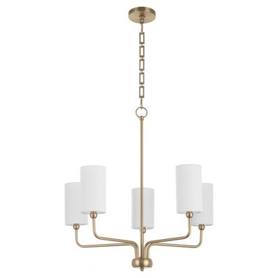 Quorum Lighting Charlotte 5 - Light Chandelier in  Aged Brass