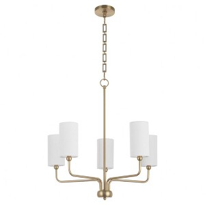 Quorum Lighting Charlotte 5 - Light Chandelier in  Aged Brass - 1 of 1