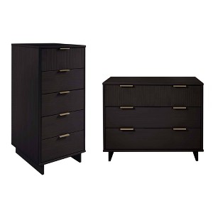 Manhattan Comfort 2pc Granville Narrow Chest and Dresser Bedroom Set - 1 of 4