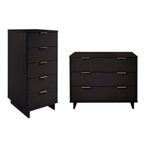 Manhattan Comfort 2pc Granville Narrow Chest and Dresser Bedroom Set - image 1 of 4