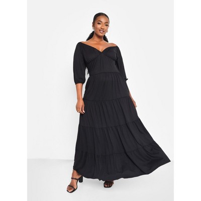 Rebdolls Women's Dream Of Me Tiered Maxi A Line Dress