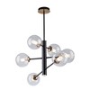 Artcraft Lighting Aurelia 6 - Light Chandelier in  Matte Black/Brass - 2 of 4