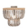 Wood Bead/Metal Semi Flush Light Gray - Storied Home - image 2 of 4