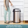 Commercial-Grade 17 Gal/65L Stainless Steel Trash Can w/ Noise-Reducing Swing Lid - Heavy-Duty Round Bin for Kitchen/Restaurant/Office - 2 of 4