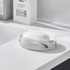Aoibox Marble Look Soap Dish - Bar Soap Holder for Shower, Bathroom & Kitchen Sink, Resin Material, Keeps Soap Dry, Compact Oval Design - 2 of 4