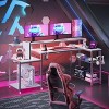 Bestier Gaming Desk 71.5 inch LED Computer Desk L Shaped Corner GamerTable with Power Outlet for Bedroom - 3 of 4