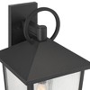 John Timberland Westmont 22" High Modern Outdoor Wall Light Fixture Mount Porch House Exterior Weatherproof Sand Black Aluminum Seeded Glass Shade - 3 of 4