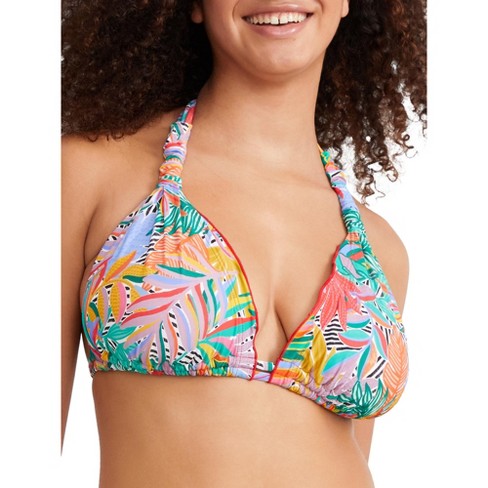 Birdsong Women's Wild Tropic Triangle Halter Bikini Top 38g Tropic : Target