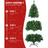SUGIFT 6ft Artificial Christmas Tree Hinged Xmas Tree W/864 Branch Tips & Metal Stand - 3 of 4