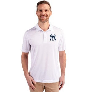 New York Yankees Cutter & Buck Prospect Eco Textured Stretch Recycled Mens Big & Tall Polo - 1 of 1