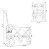 FURNIinspire Outdoor Serving Carts Minimeetall Collapsible Foldable Wagon Cart Utility Wagon Grocery Cart 225lbs, Green, 35.04"*22.44"*38.58" - 3 of 4