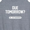 Women's - Instant Message - Due Tomorrow Graphic Racerback Tank - 2 of 4
