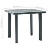 vidaXL Garden Table with Umbrella Hole Outdoor Bistro Patio Furniture Plastic - 4 of 4