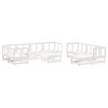 vidaXL Patio Lounge Set with Cushions Outdoor Conversation Set Solid Wood - White Pine - 3 of 4