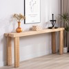 Bella Depot 77" Rustic Natural Wood Console Table Entryway Table - 2 of 4