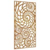 vidaXL Patio Wall Decoration 41.3"x21.7" Corten Steel Shell Design - 2 of 4