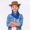 Blue Panda 2 Piece Western Cowboy Hat and Bandana for Kids, Boys, Girls, Cowgirl Hat for Birthday Party and Halloween Costume Accessories - 2 of 4