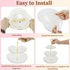 Unique Bargains 3 Tier Dessert Cupcake Stand Holder with Tiered Tray for Donut Fruits - 4 of 4