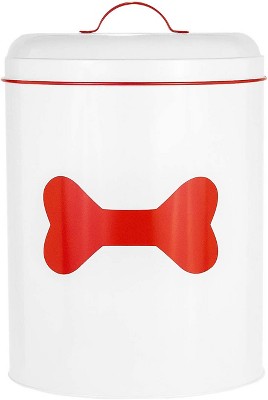 Amici Pet Buster Healthy Life Dog Food Large Galvanized Metal Storage Bin,  Airtight With Lid And Metal Handles, 17 Lbs Dry Food Capacity : Target