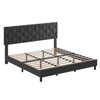 COZONY Ivory Upholstered Bed Frame with Headboard, Heavy-Duty Platform, No Box Spring Needed - 2 of 4